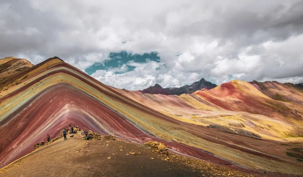 Peru landscape — mountain under gray clouds